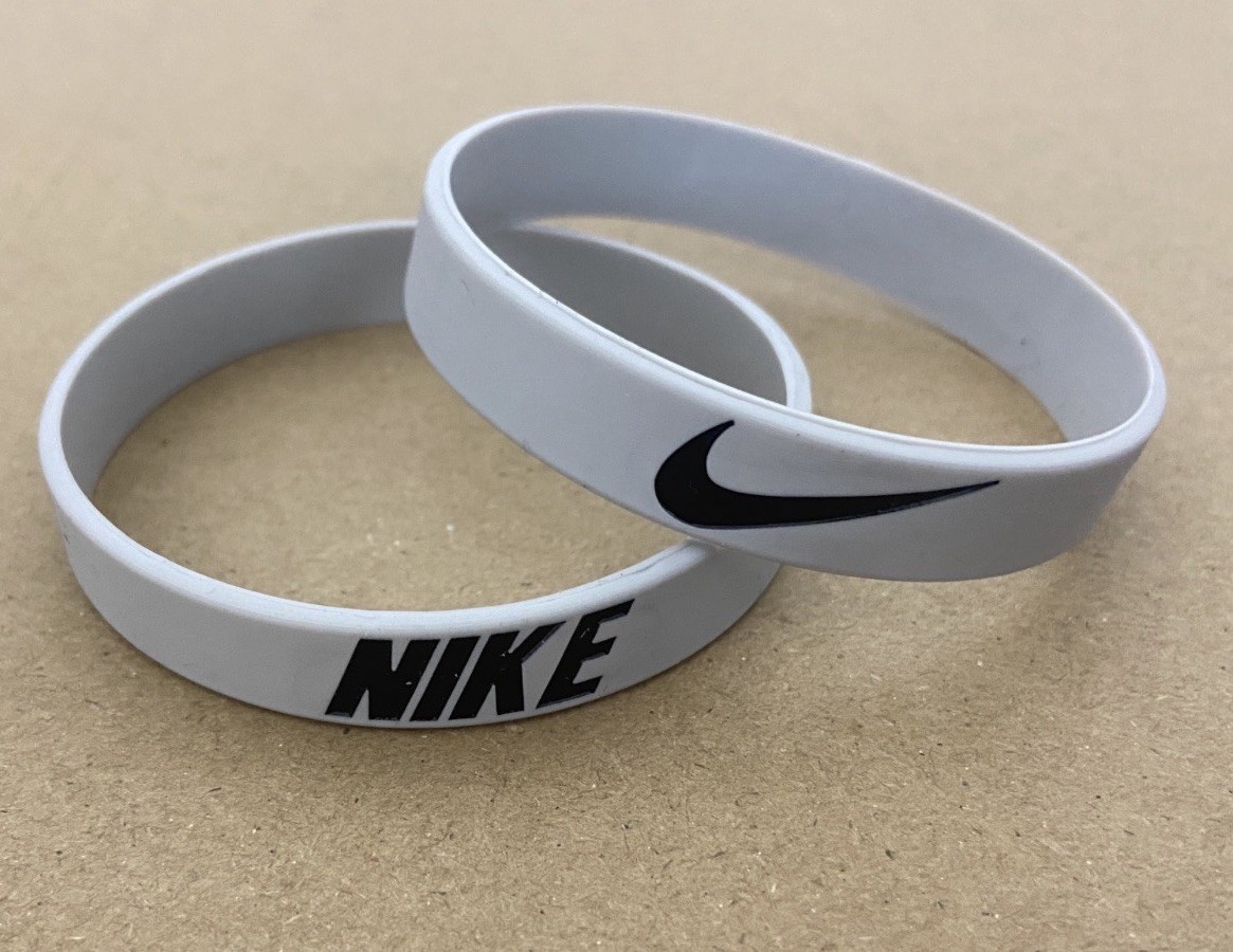 Nike Baller Band Silicone Rubber Bracelet Gray Black Dunks Jordan 1 Mid NEW