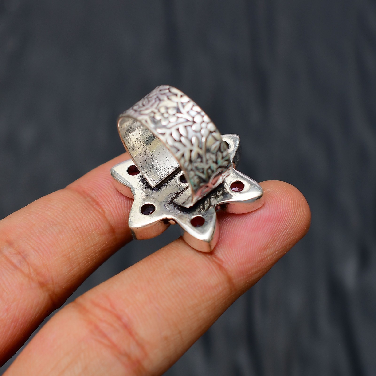 Pink Kunzite Gemstone Handmade 925 Sterling Silver Jewelry Ring Size 8