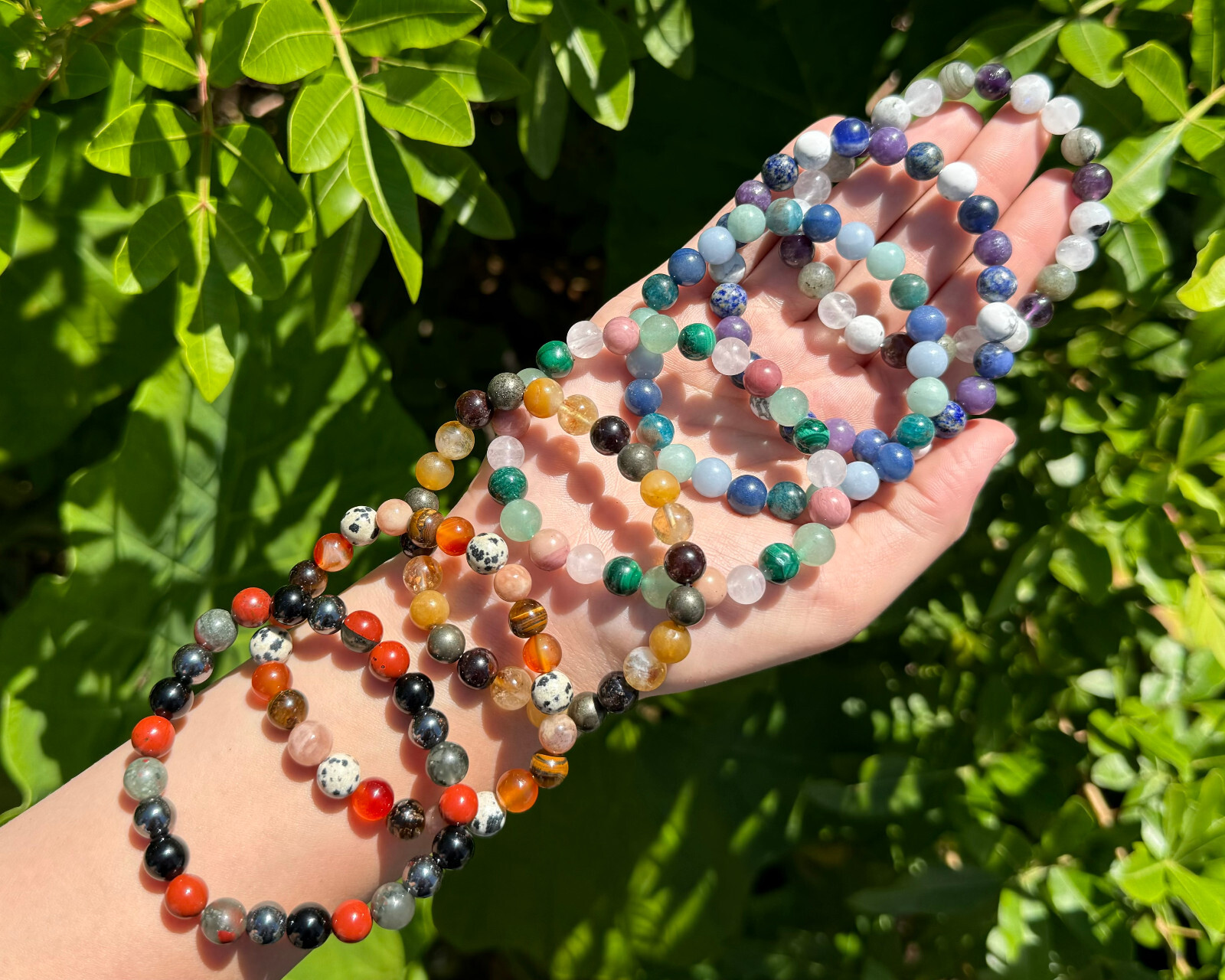 Chakra Crystal Bracelets – Natural 8 mm Gemstone Beaded Bracelets: Choose Chakra