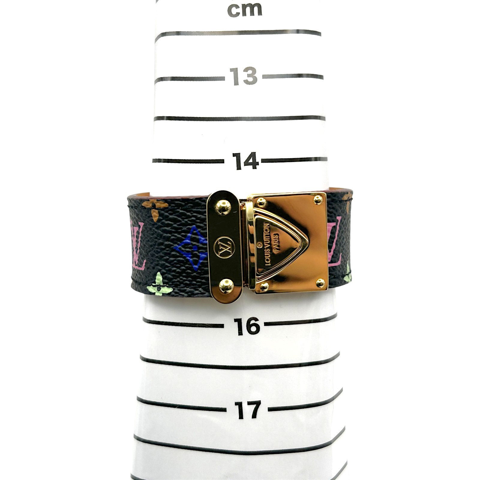 LOUIS VUITTON Murakami Monogram Multicolore Bracelet PVC Canvas Black M65347