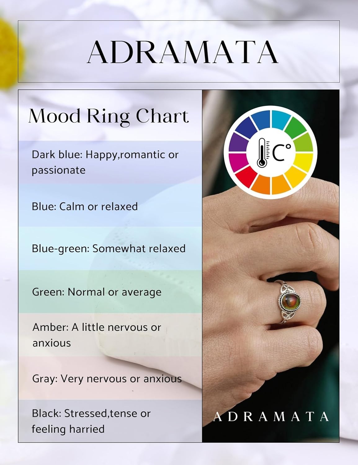 925 Sterling Silver Mood Ring with Vintage Celtic Knot – Color Changing Elegance