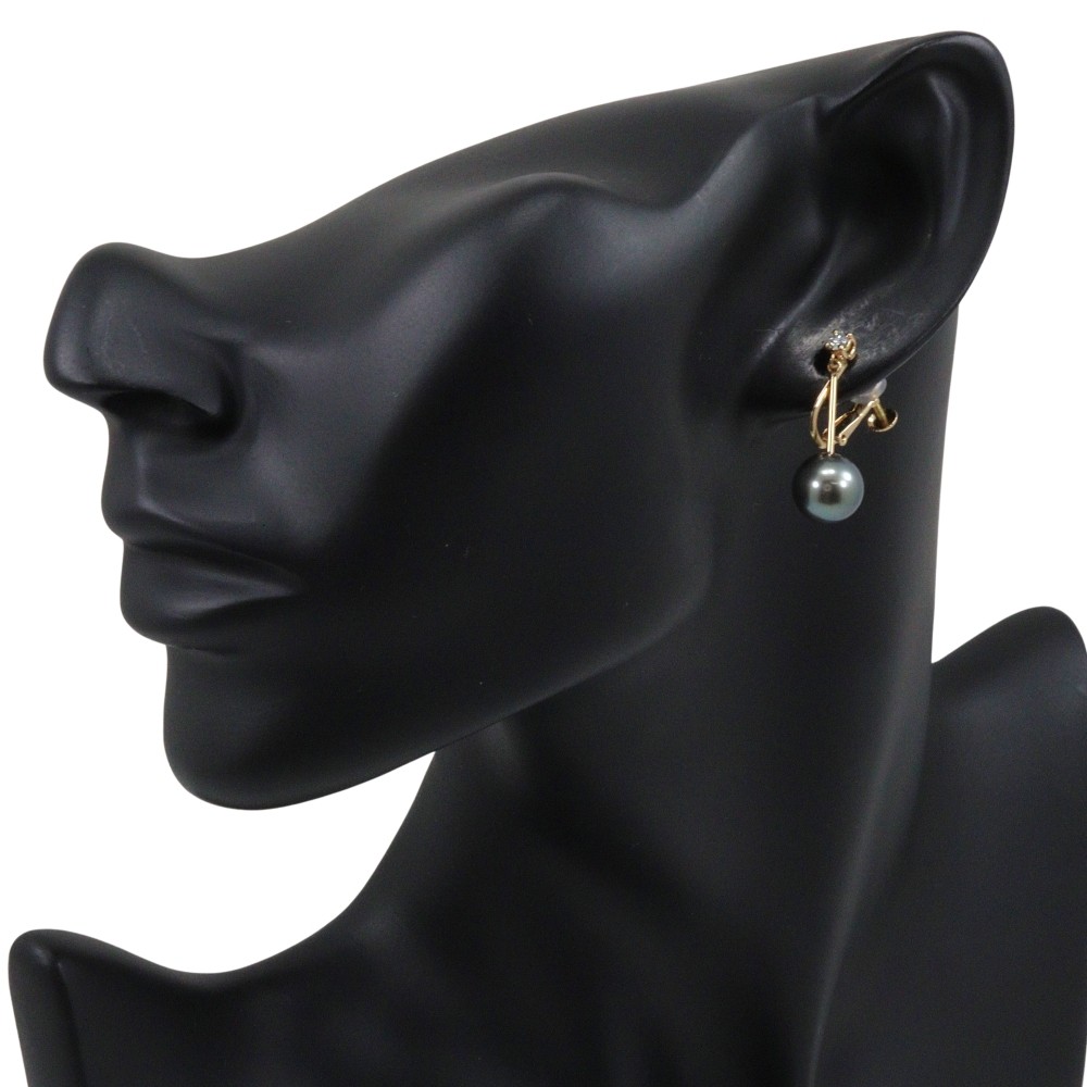 TASAKI Pearl Earring9.1，9.3ｍｍ K18 yellow gold/Pearl/diamond 4.6g Women