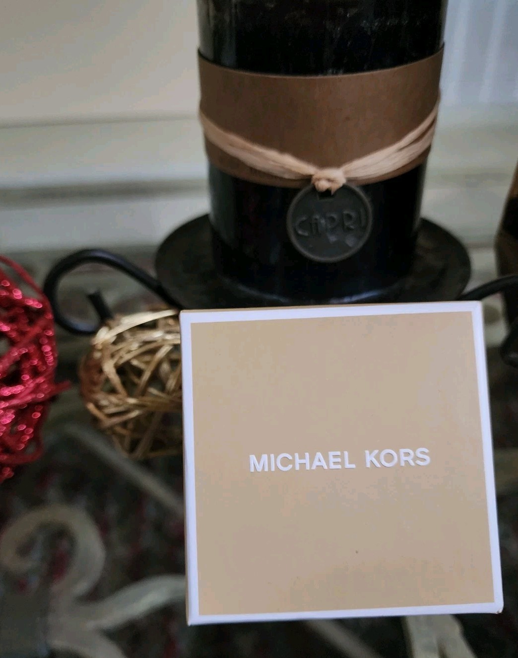 NEW! Michael Kors MK Logo Designer Silvertone Huggie Crystals Earrings $119 NWT