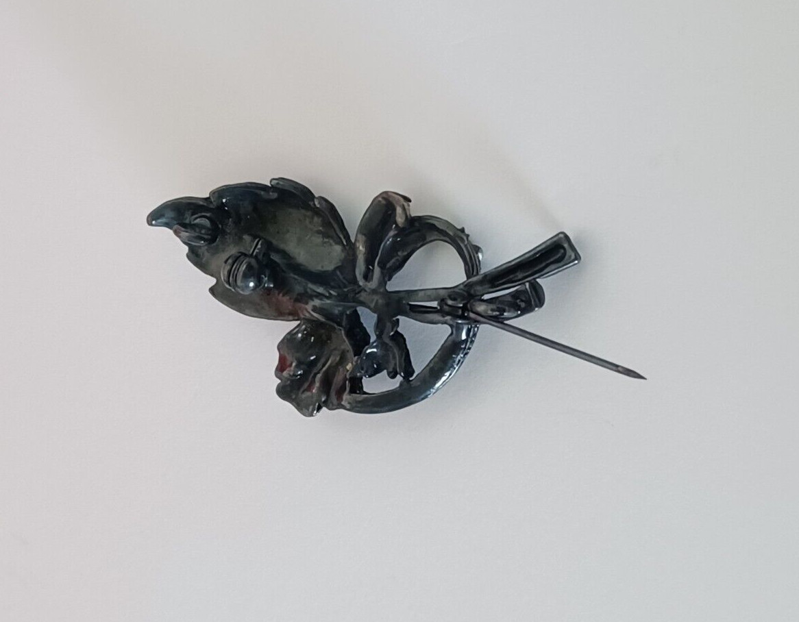 Flower Leaves Floral Rhinestone Brooch Pin Pendant