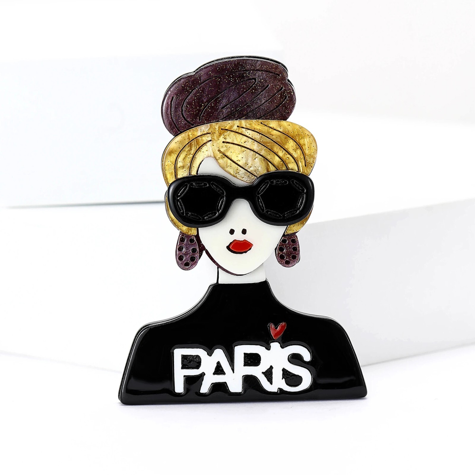 Acrylic Brooches Modern Lady Girl Fashion Dog Flower Cat Animal Jewelry Pin Hot