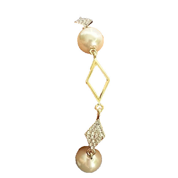 Karl Lagerfeld Paris Bracelet Gold-Tone Crystal Diamond Shape Link/FX Pearl NWT