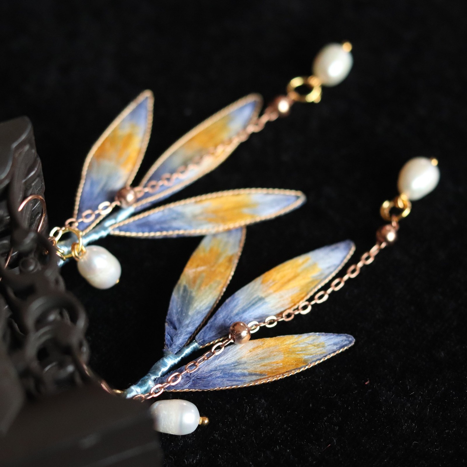 Chinese Style Velvet Flower Earrings Hanfu Qipao Ear Clips Women