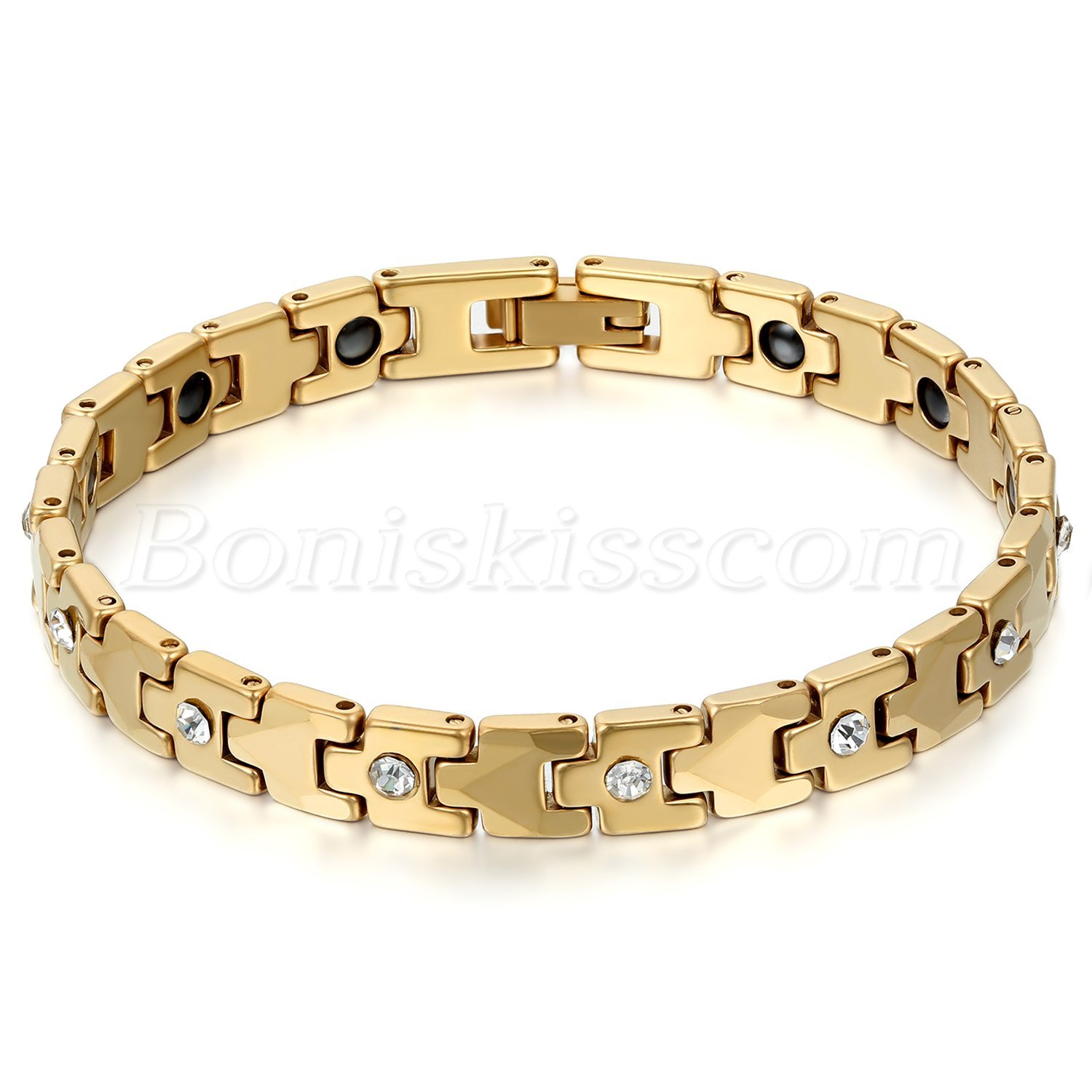 Women’s Charm Tungsten Carbide Health Powerful Bracelet Magnetic Therapy Chain