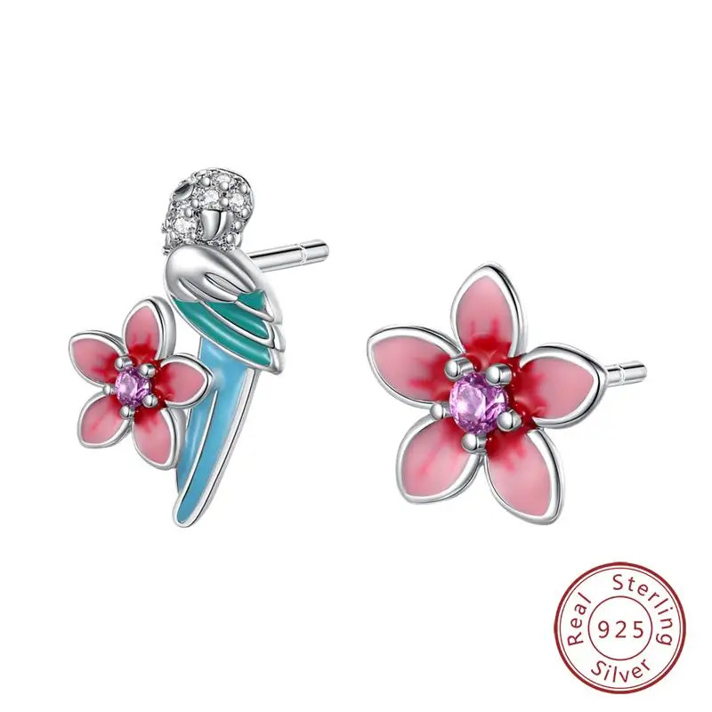 925 Sterling Silver Lotus Zircon Drop Earrings Women Wedding Classic Jewelry