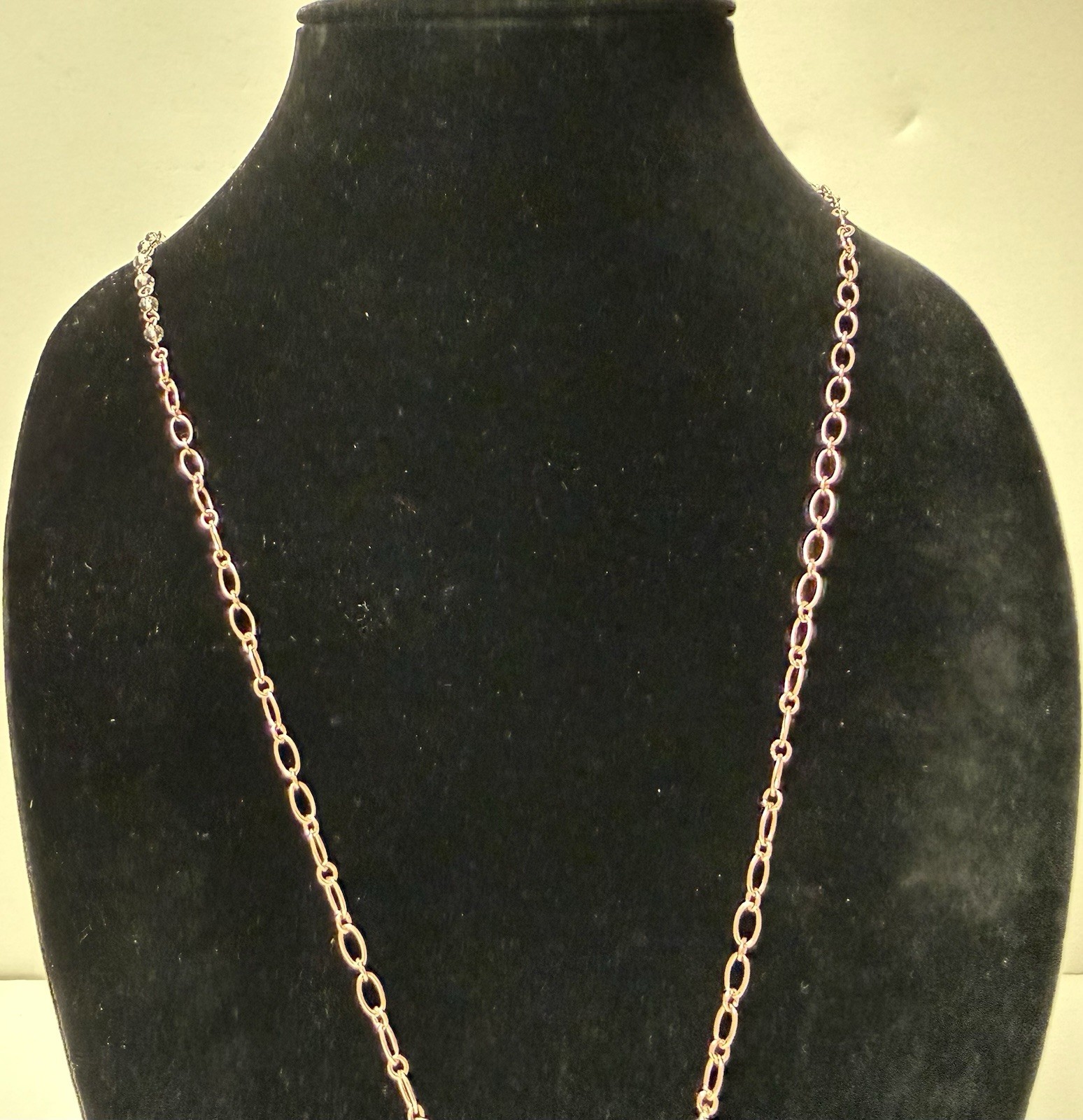 Combined Shipping Rose Quartz Crystal Moon and Star Charm Necklace #261