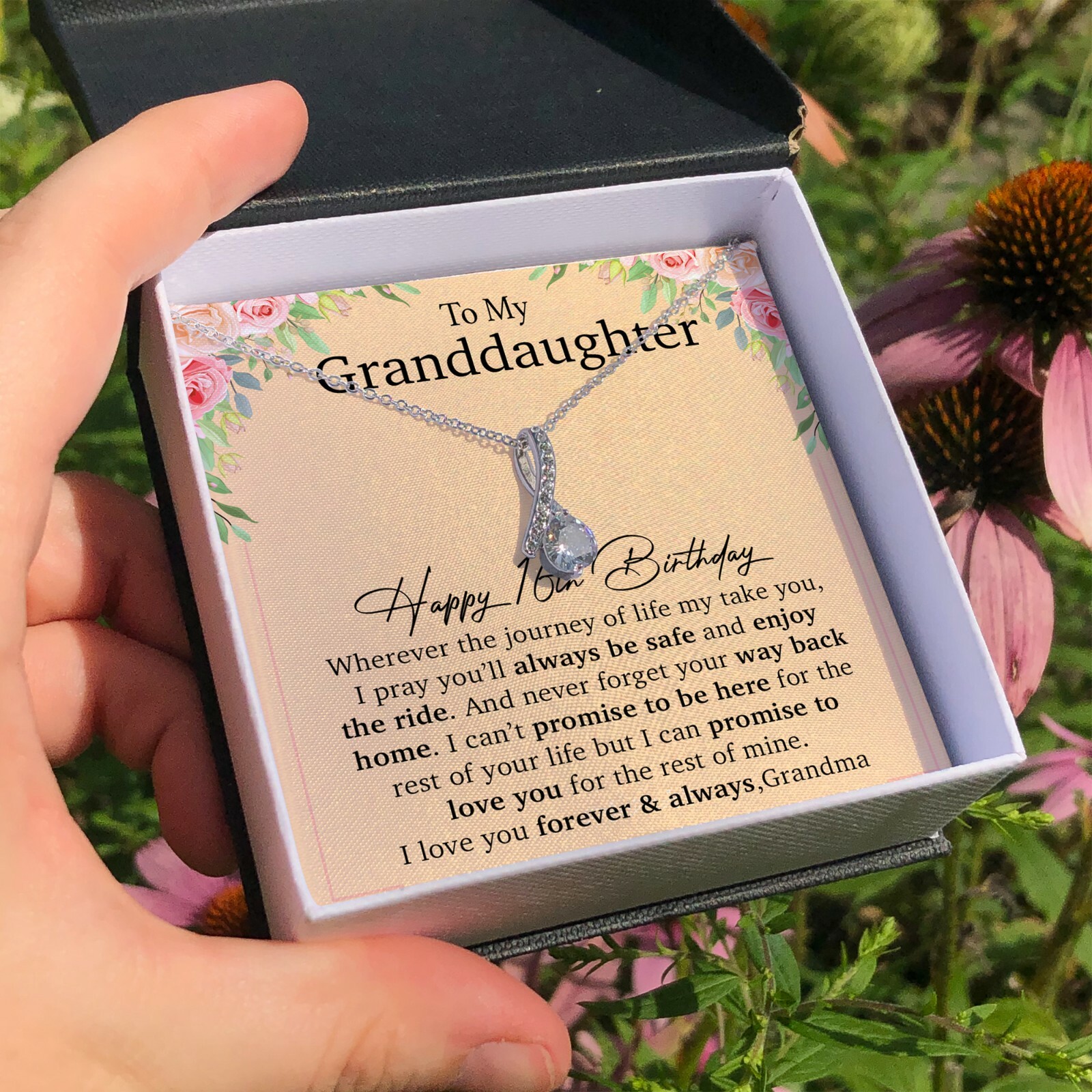 Happy 16th Birthday, To My Granddaughter Necklace, Gift For Granddaughter