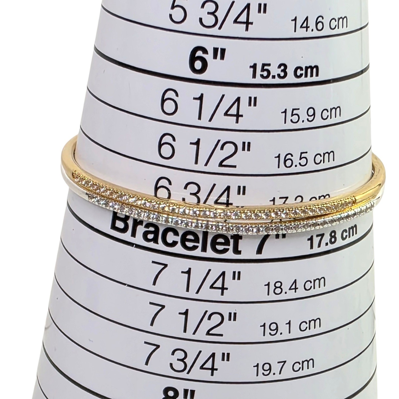 Sparkle Stackable Open Cuff Bracelets Two Tone Gold Silver Tone 7″ Dressy