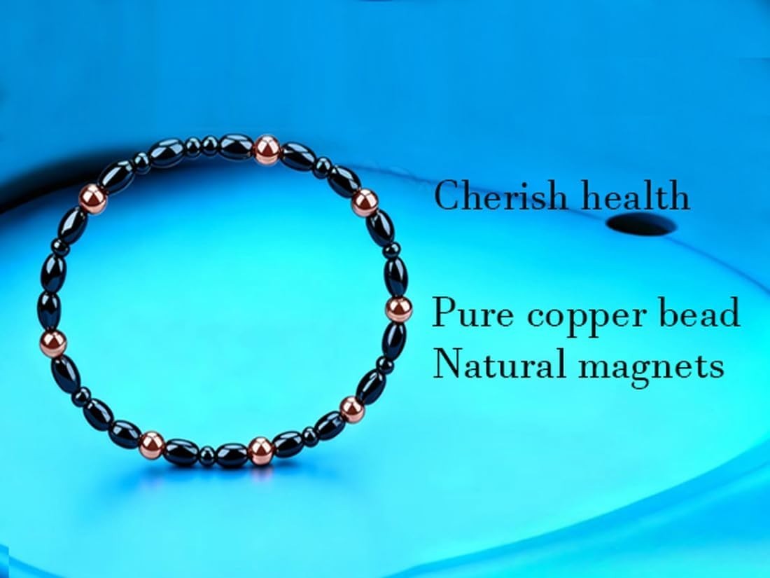 2 pack Copper Magnetic Anklets for Women Copper Magnetic Therapy Anklet Magnet B