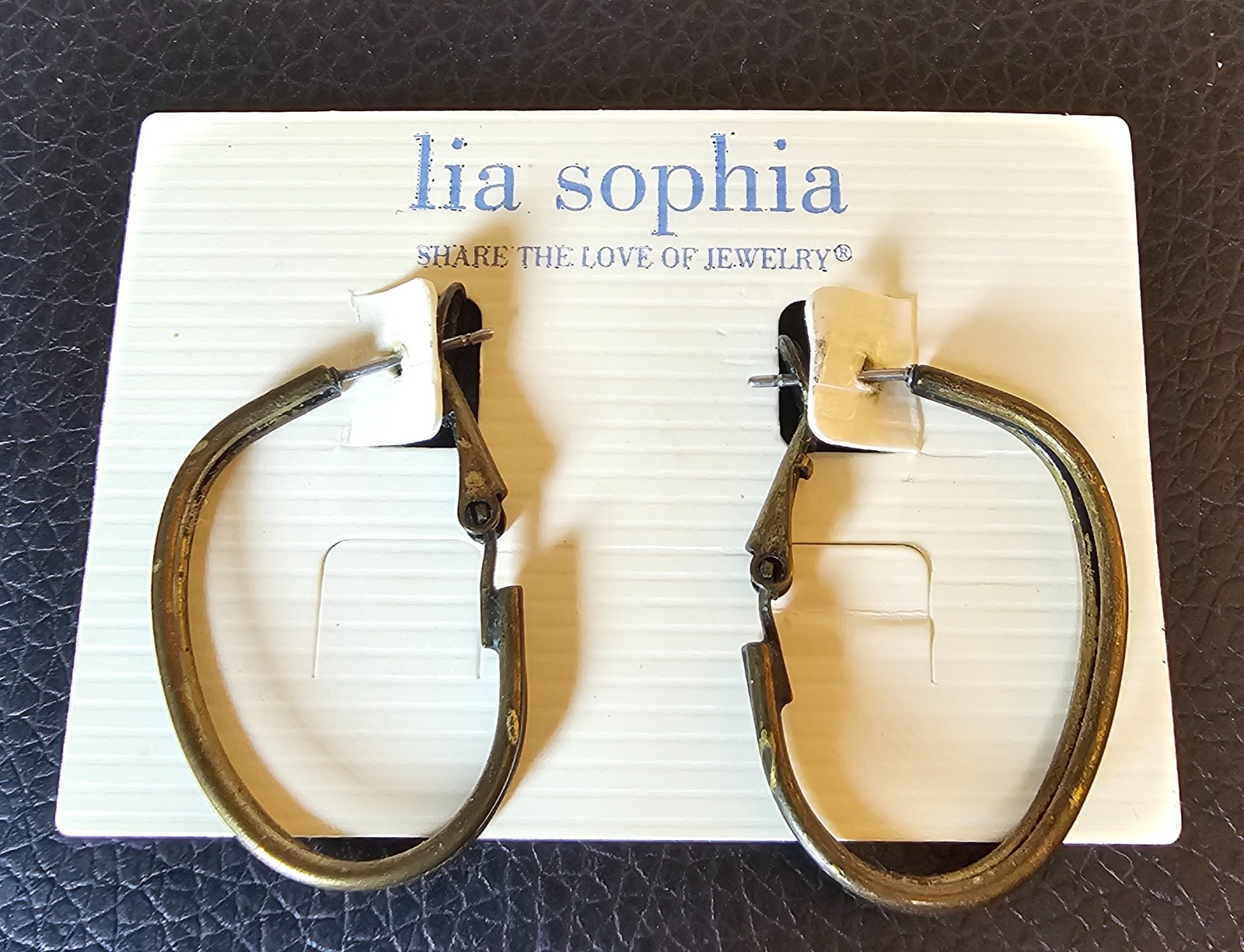 Lia Sophia “Sienna” Antique Gold/Bronze Tone Hoop Earrings