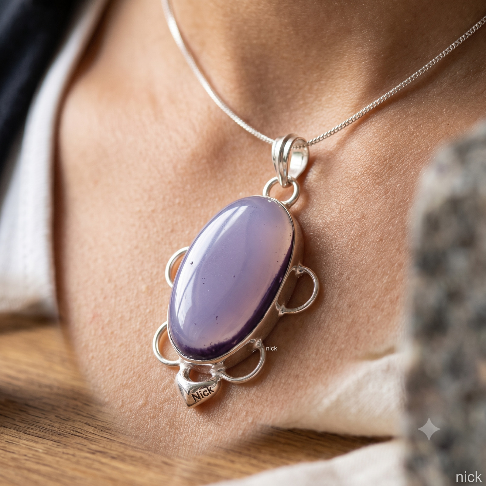 925 Silver Amethyst Anniversary Channel Set Daughter Birthday Wedding Pendant