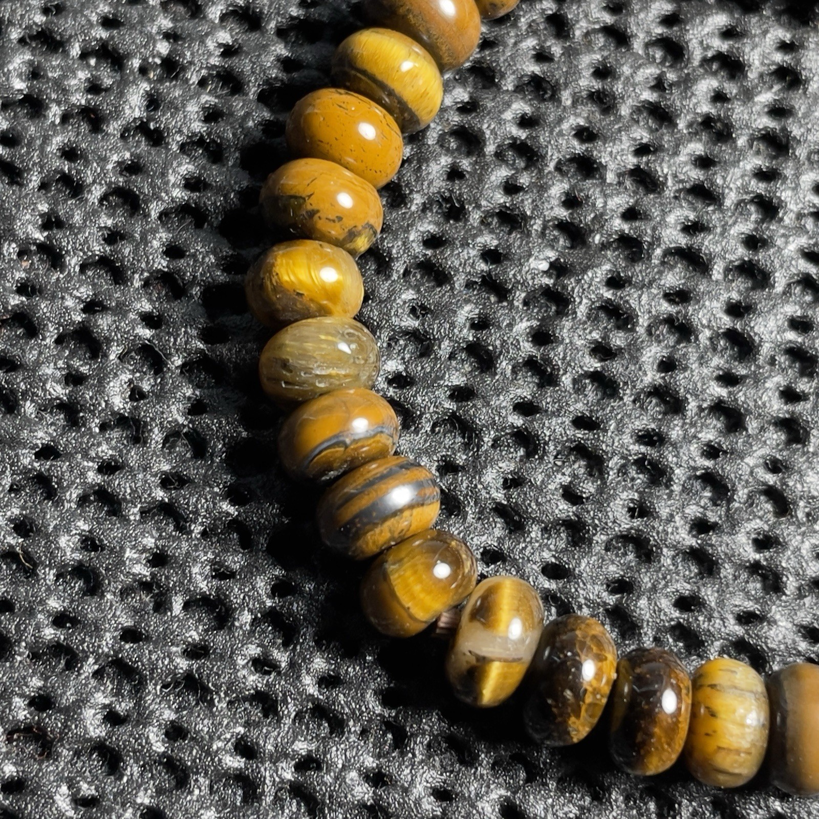 Yellow Tiger Eye 8.5mm Abacus Beads Handmade Bracelet Unisex Jewelry Gift Heal