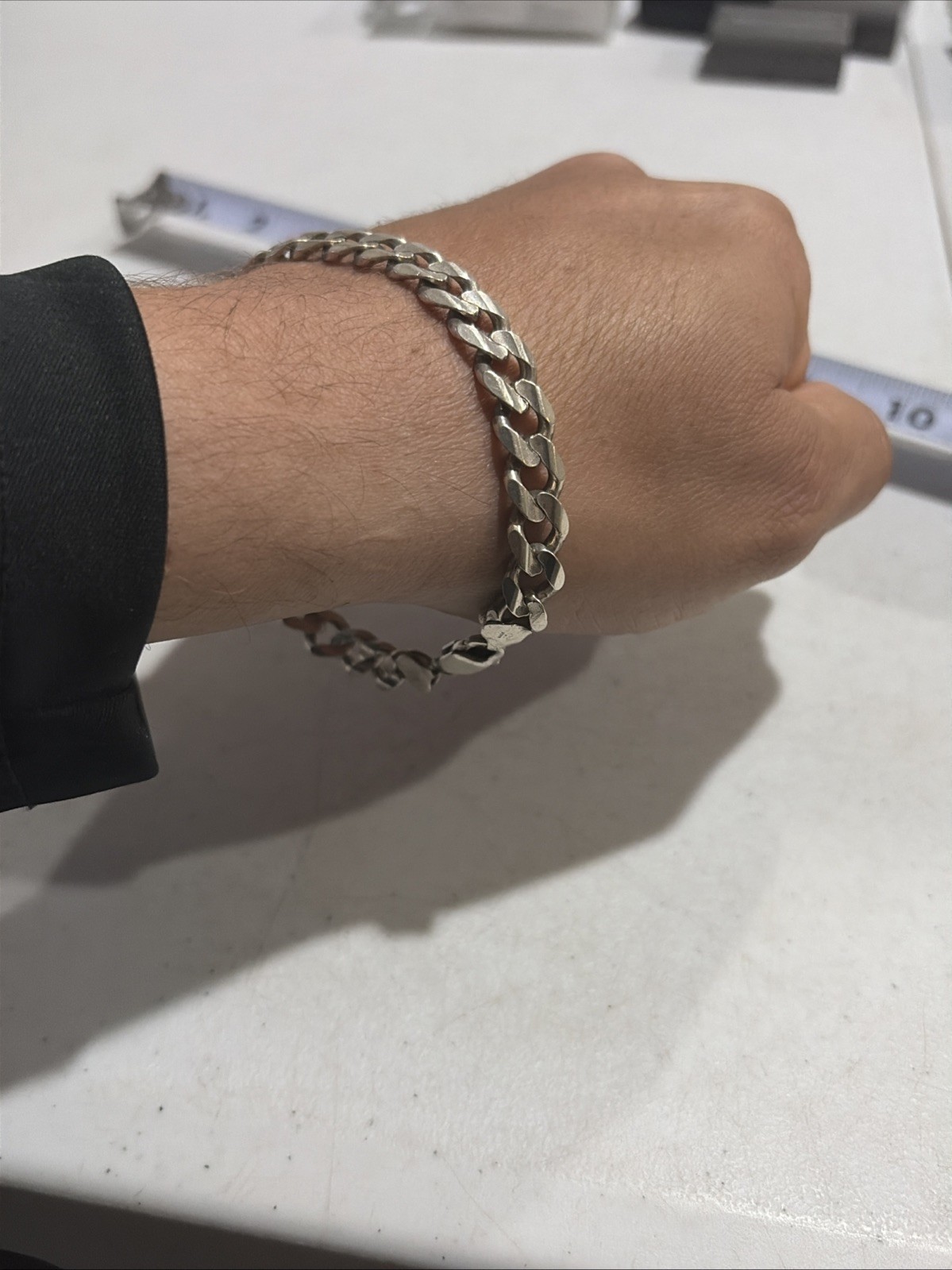 Milor Italy 925 Sterling Silver 9″ Men’s Bracelet Cuban 25-26g