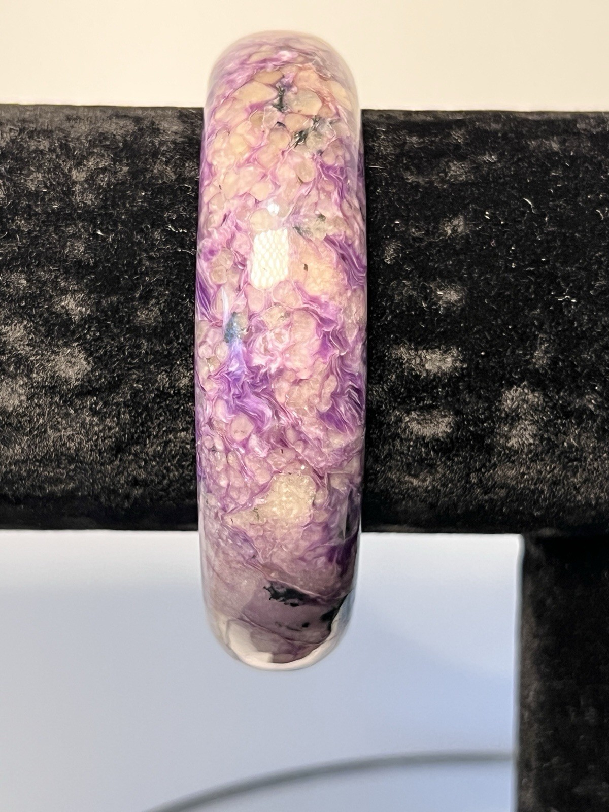Charoite Bangle Inner Diameter Size 60mm -see Description & Pics For More Info