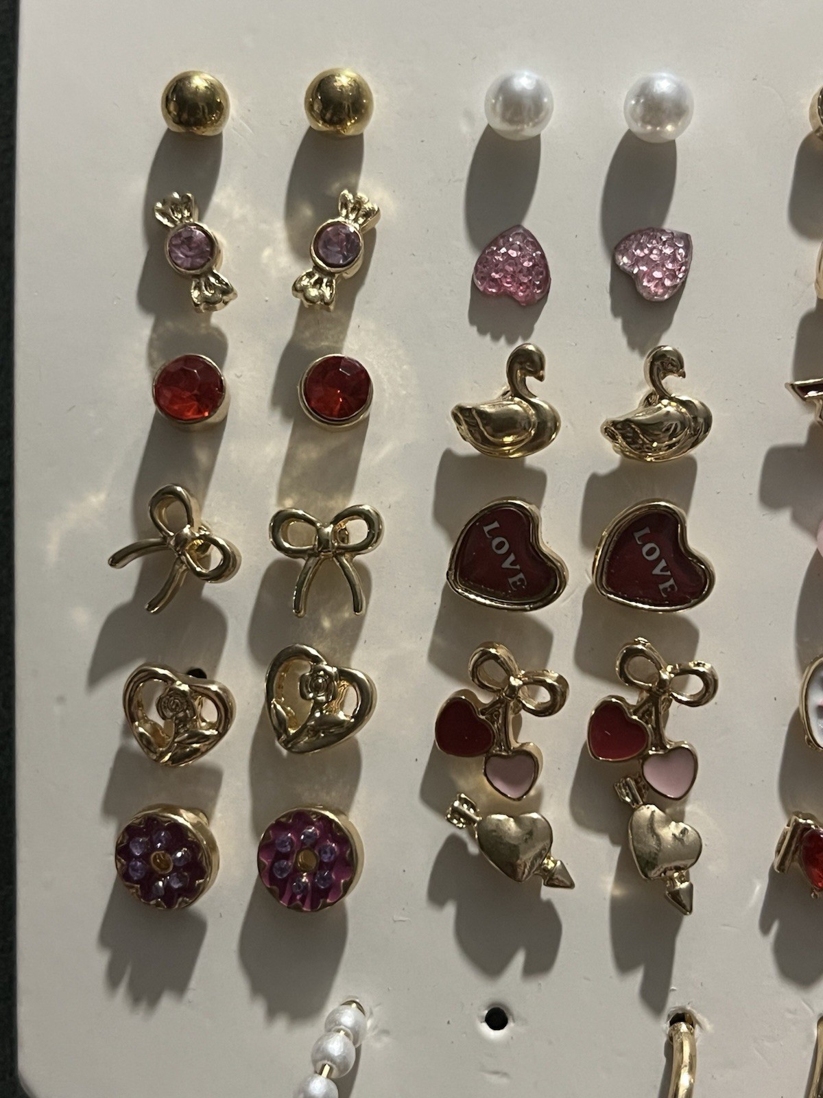 Cat & Jack Nickel-Free Heart Multi-Pair Earrings 19 Set Stud Dangle Butterfly