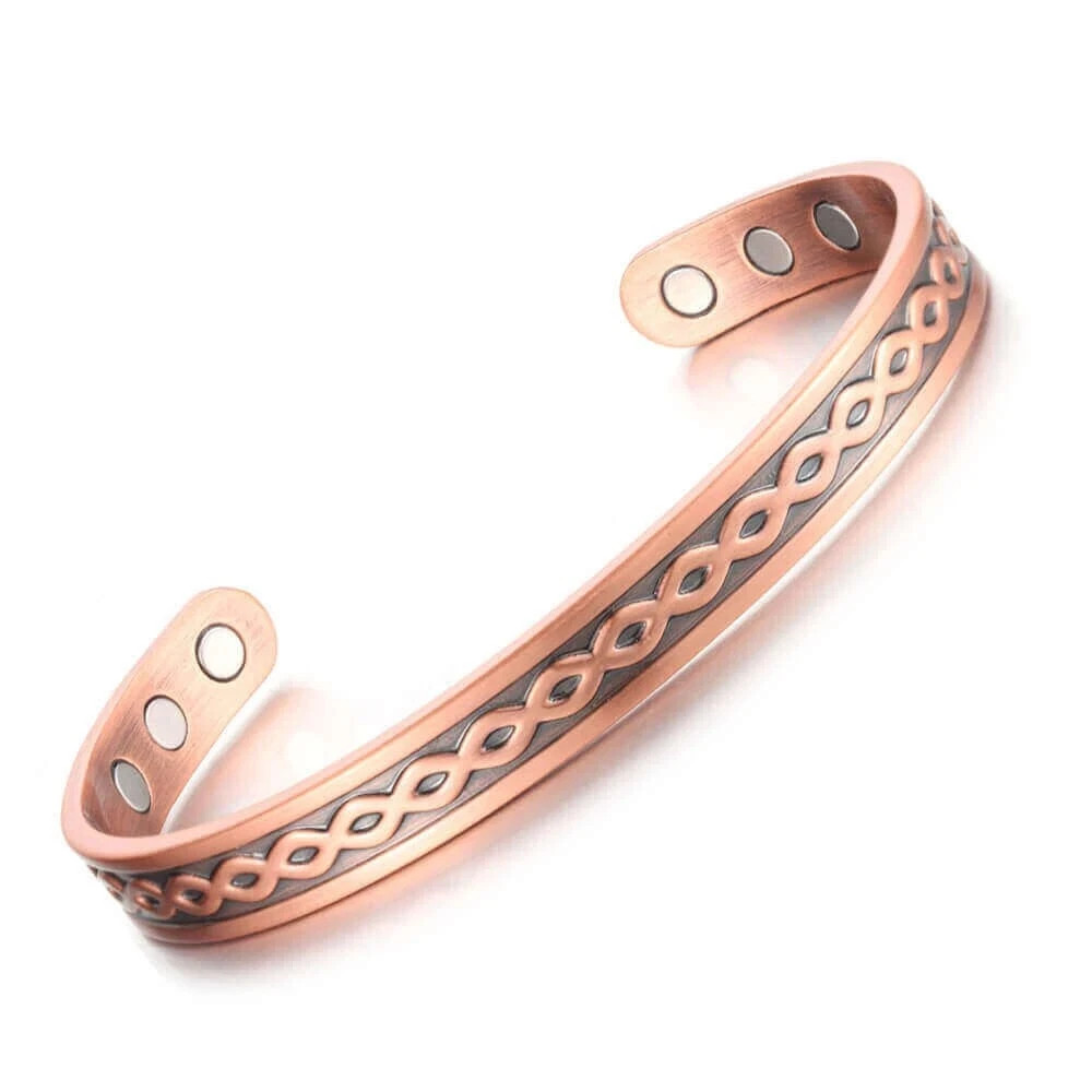 Pure Copper Magnetic Bracelet Arthritis Pain Therapy Men Women Cuff Infinity