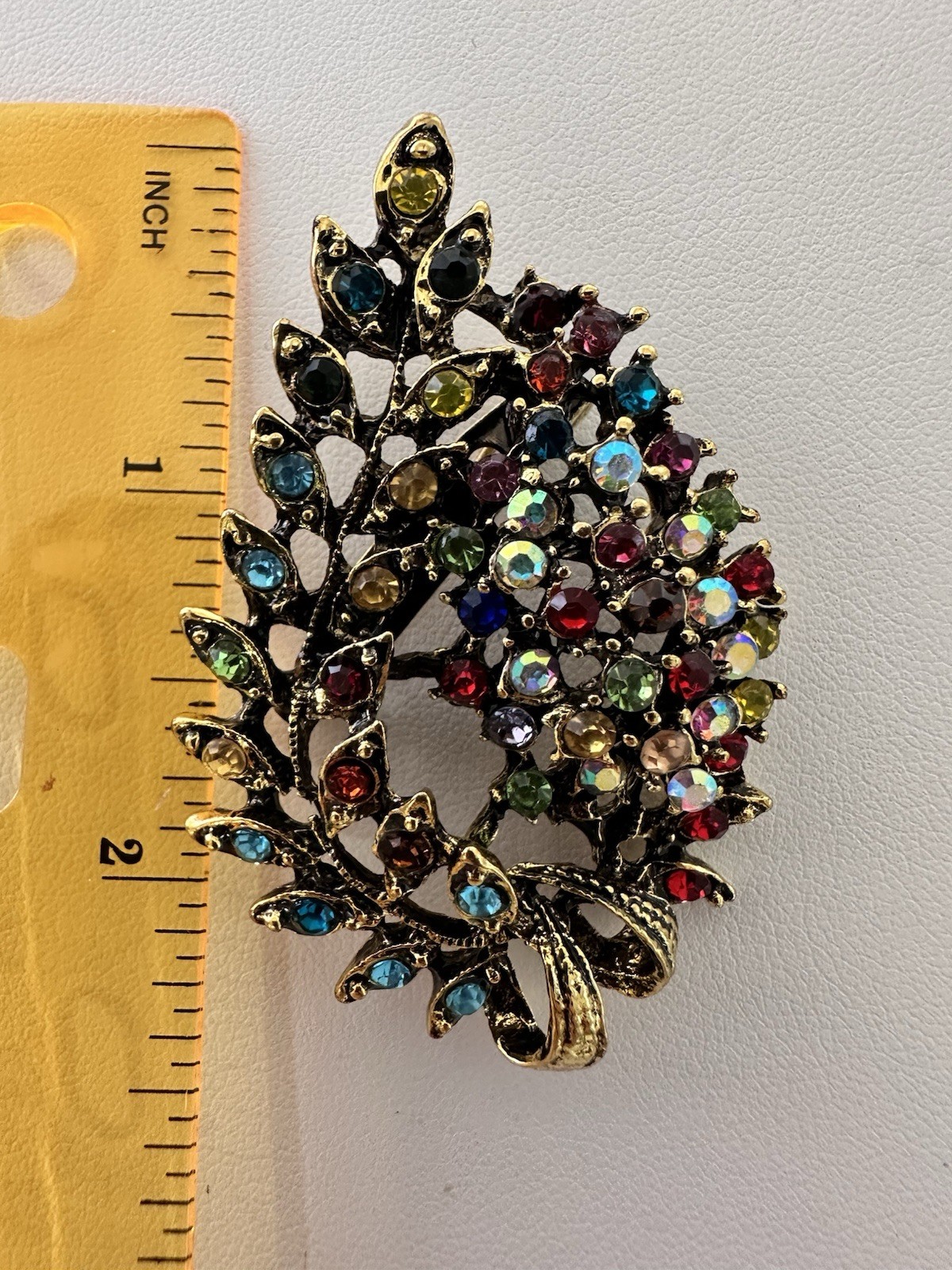 Colorful Crystal Flower Brooch Christmas Easter Fashion Pin Statement Jewelry