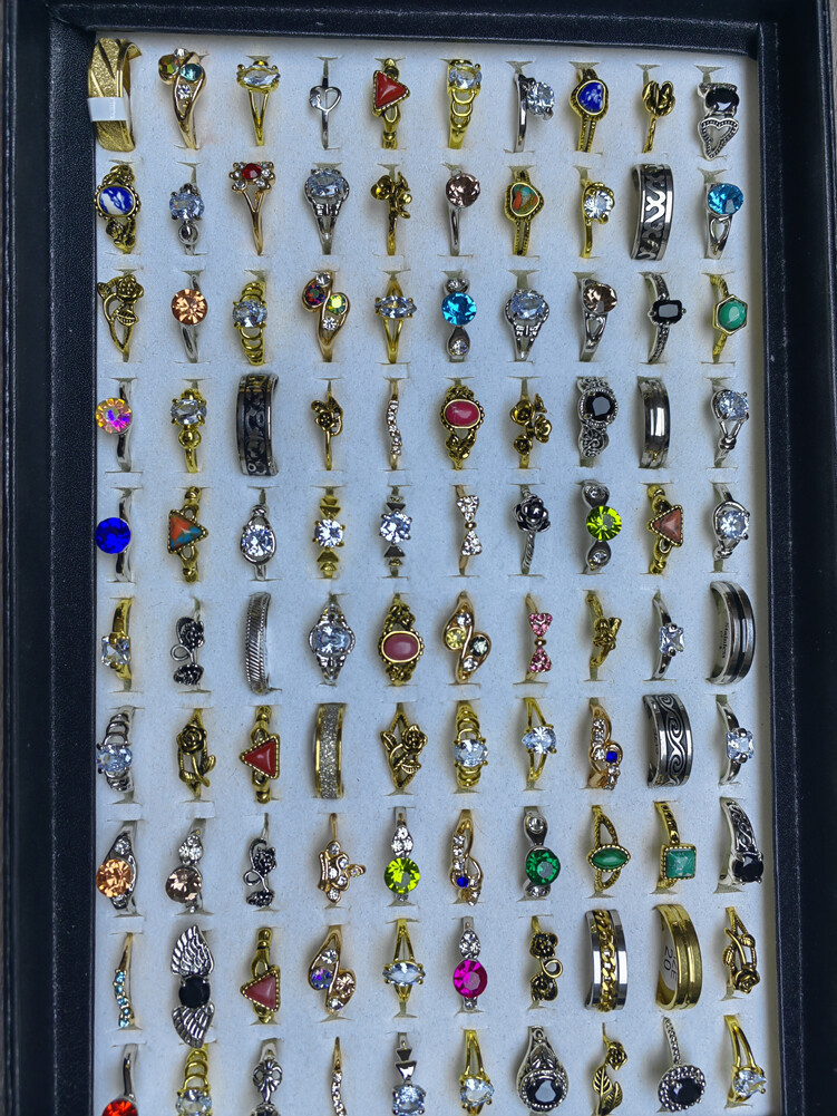 10/200x Mix Lot Alloy Stainless Steel Rings Wholesale Men Women Fashion Jewelry