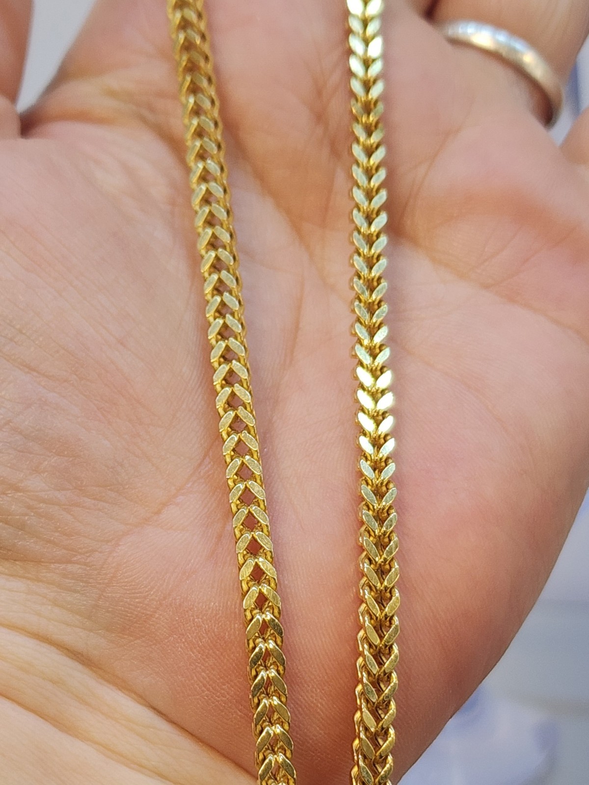 NICE 15.7g Weight 14K Yellow Gold Box Chain 20″ Necklace