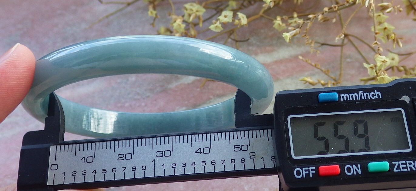 Video Certified Green 100% Natural A JADE Jadeite Bangle Bracelet 56mm 手镯 617069