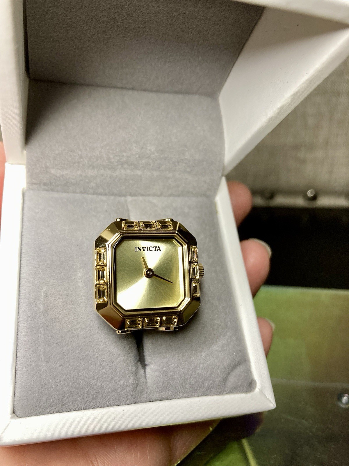 Invicta Ring Watch – 21.5mm, Gold Tone Brand New
