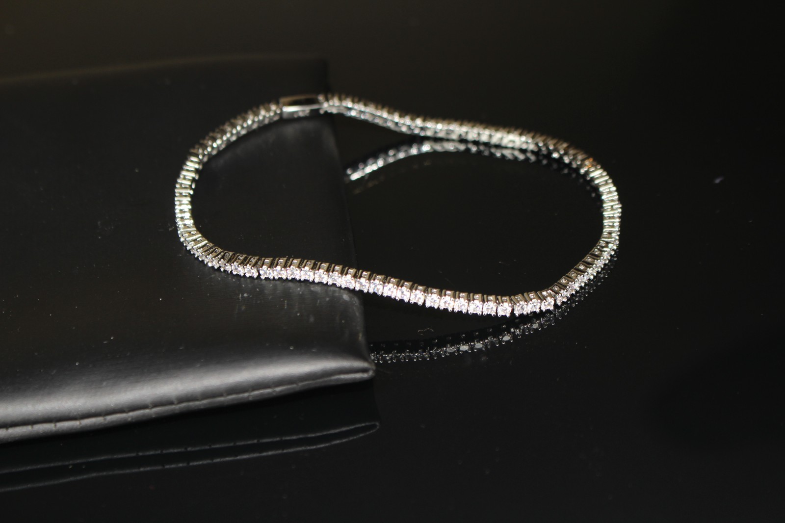 14k STAMPED 2mm Tennis Chain Necklace 6.2ct Lab Sim VVS1 Diamonds 8g+ HEAVY