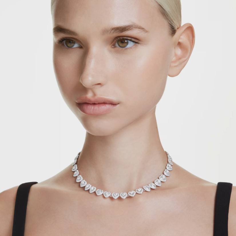 HOT! Ariana Grande x Swarovski necklace Mixed cuts, Heart, White