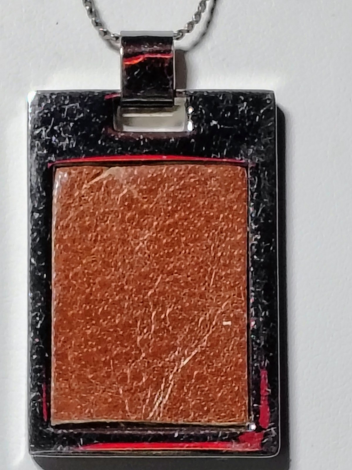 N684 Reversible Giani Bernini Pendant Necklace SilverTone Leather & Logo 18″