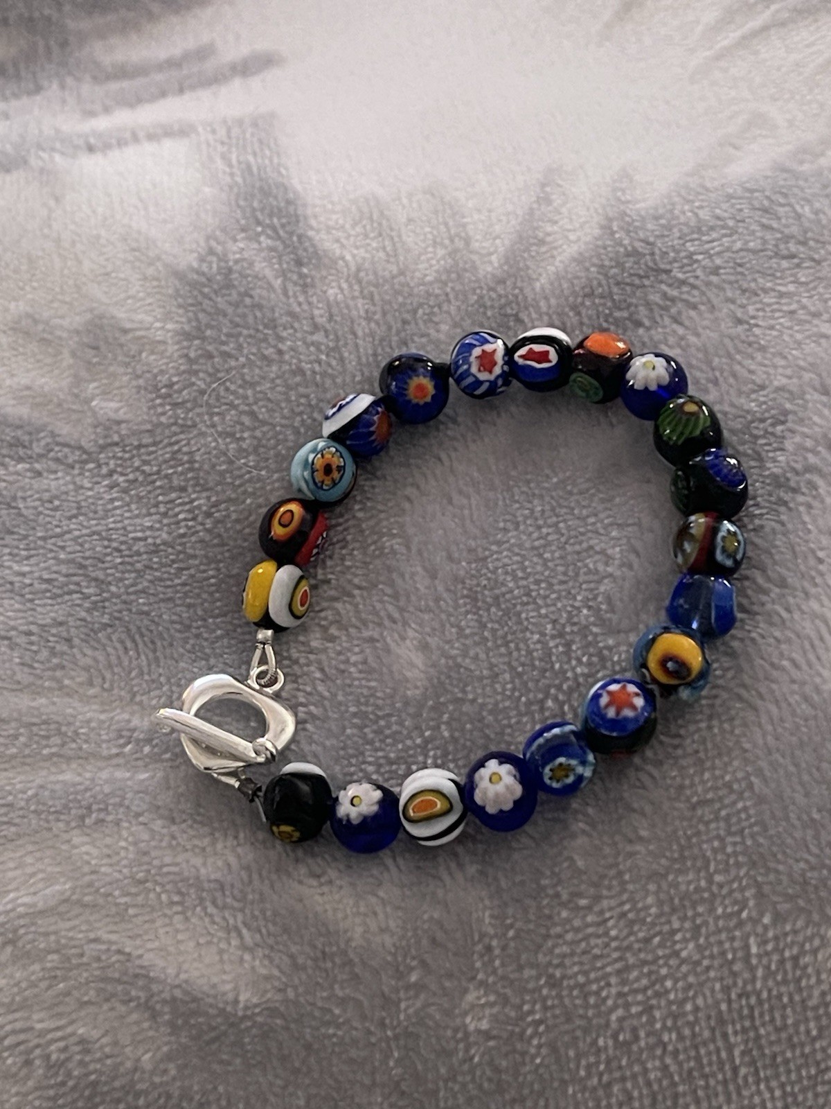 MILLEFIORI MURANO ART GLASS BRACELET! See Description For Size .
