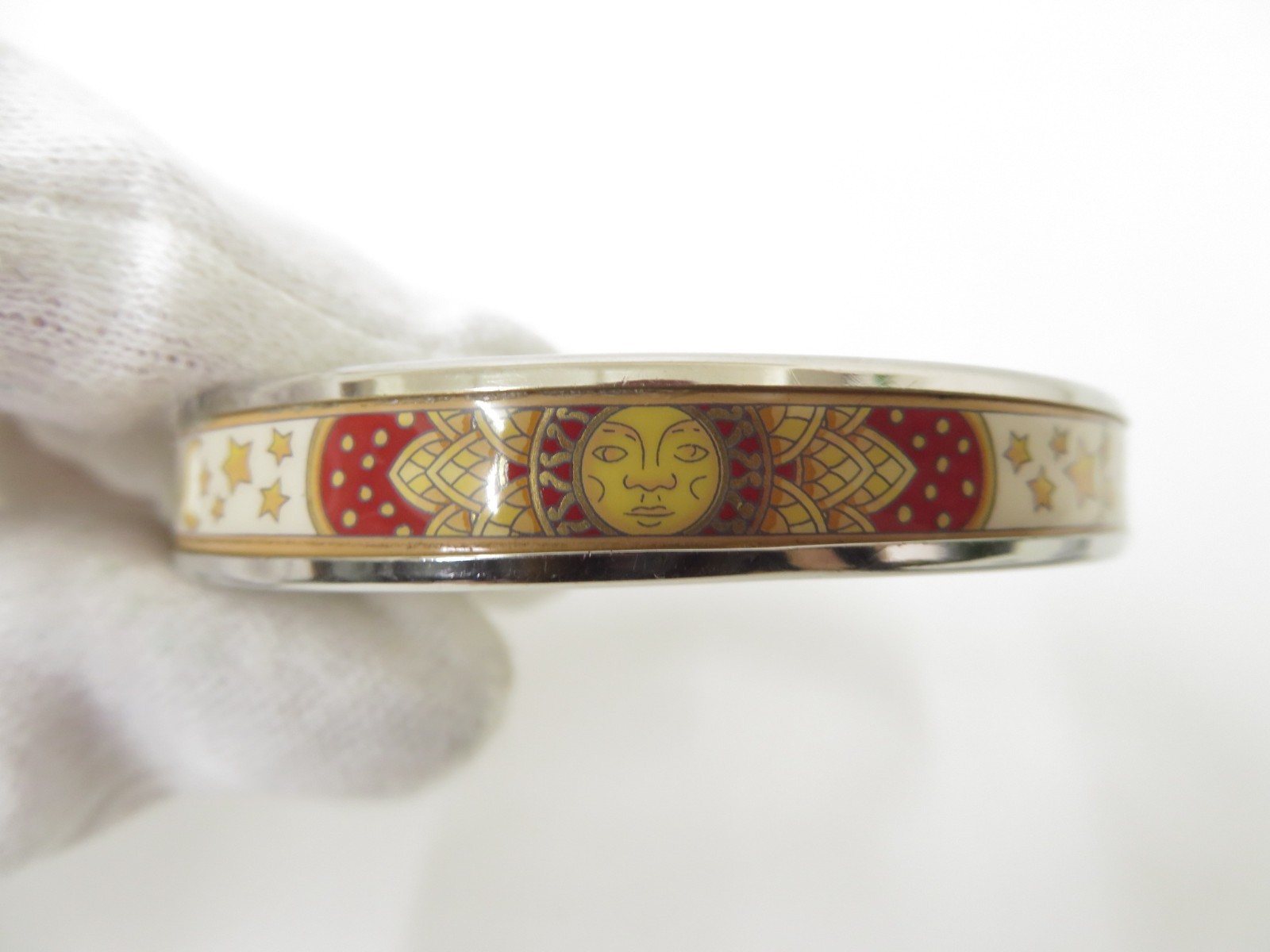 Authentic Hermes Emaille PM Bracelet Bangle A#48756