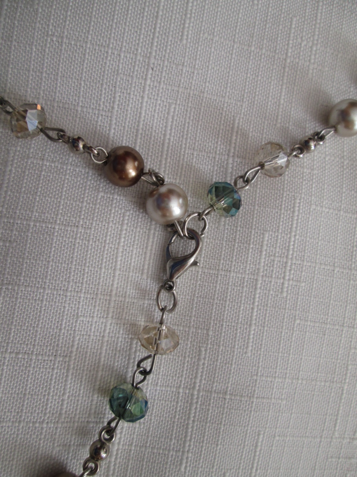 ART BY AMY LABBE UNIQUE BEADED WATCH CLOCK NECKLACE