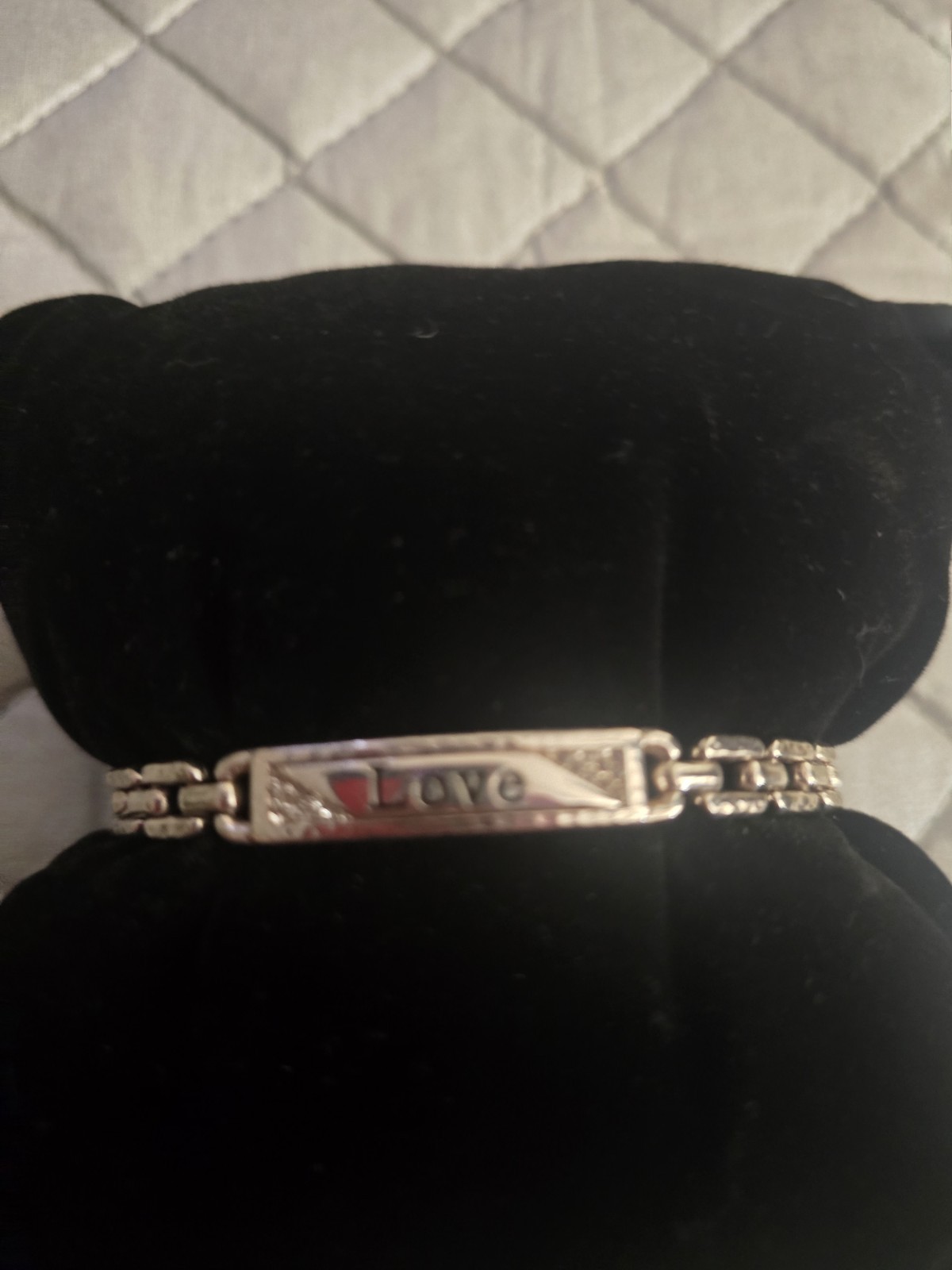 Brighton Silvertone ‘Love’ Bracelet 8-inch