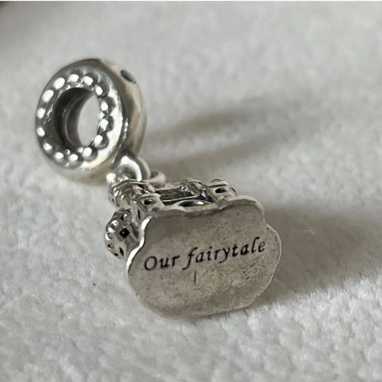GENUINE 925 Silver Pandora Regal Fairytale Castle Dangle Charm 797651CZ