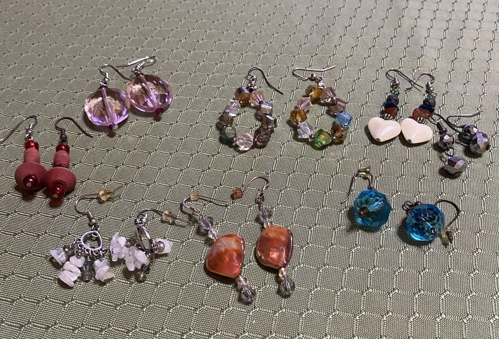 8 Pair Of Variety Beaded Dangeling Earrings
