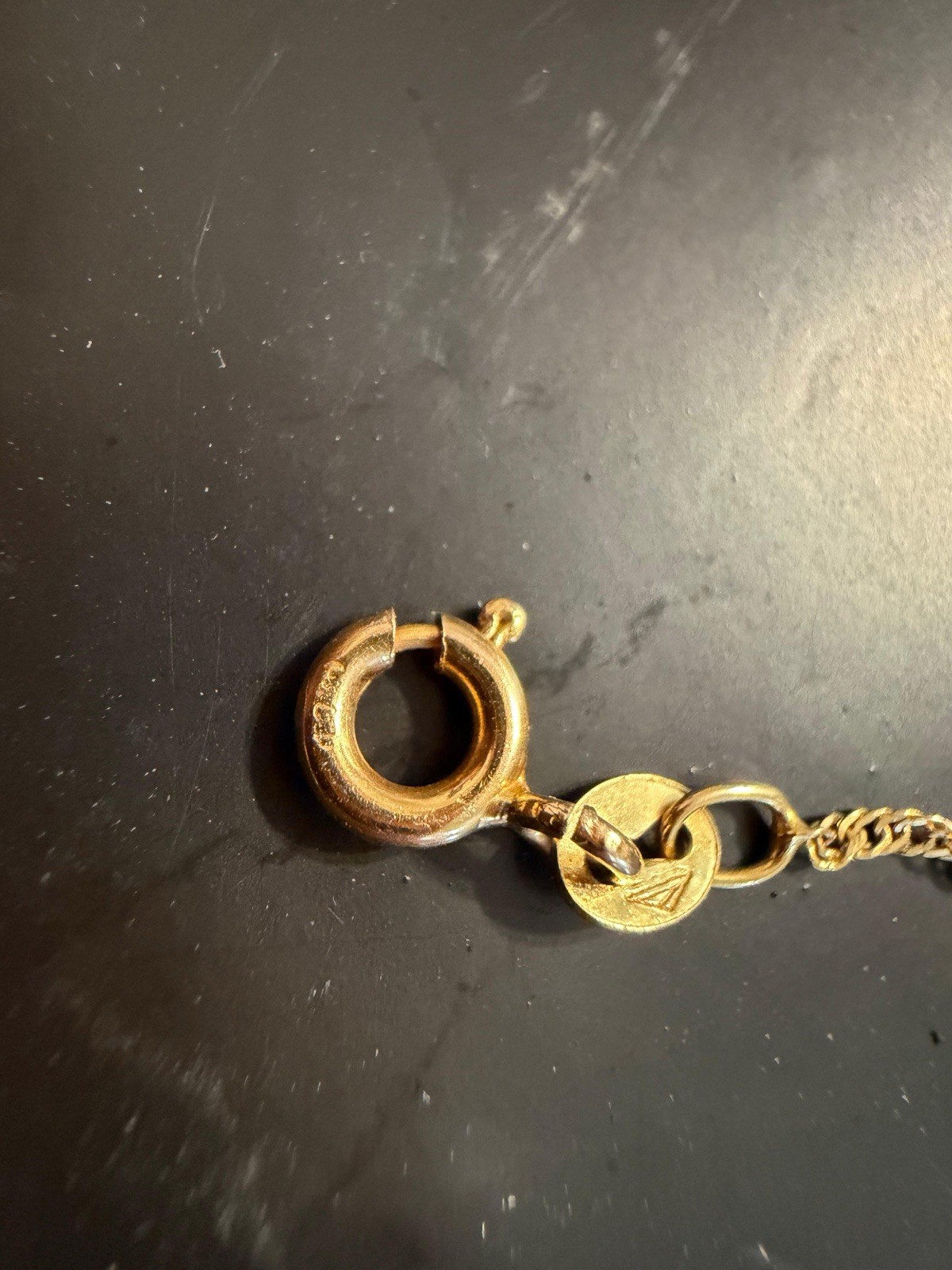 Italy 10k Yellow Gold Rope Chain Necklace Heart Charm 18in Spring Ring