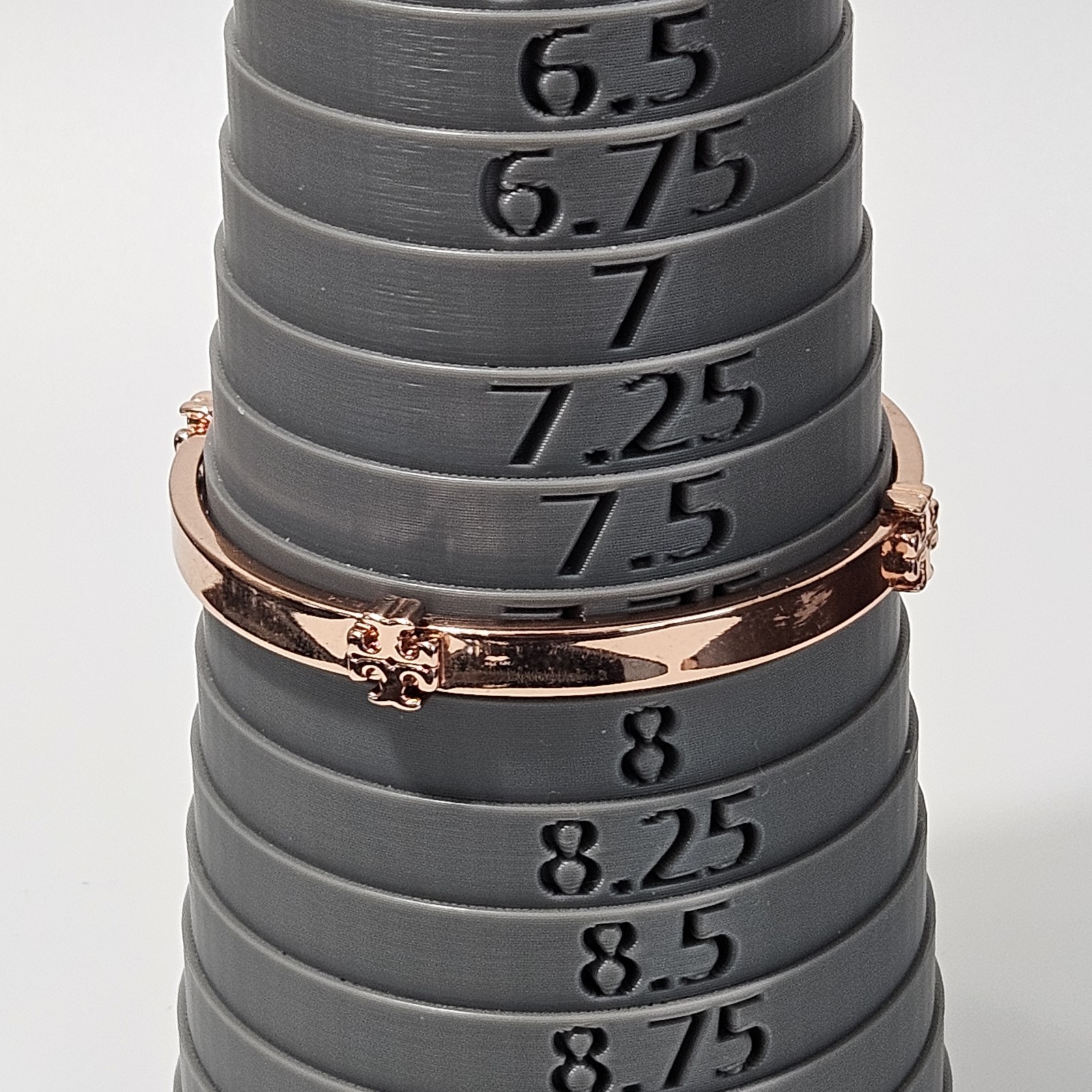 Tory Burch Logo Bangle Bracelet Rose Gold-Tone with Dust Bag
