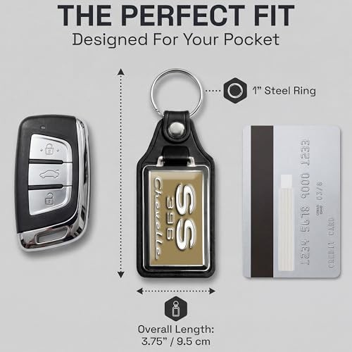 Car Key Chain for Chevelle – Classic Models Keychain for SS 1969 Gold Ss 1969