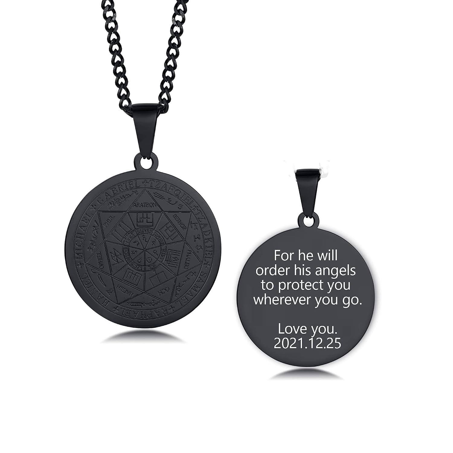 Archangel Michael Seven Archangels Pendant Metatron Cube Angelic Necklace