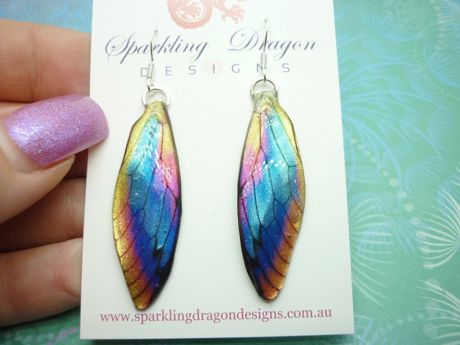 Butterfly Wing Rainbow Earrings – Fairy Jewellery, Fun Gift for her Fairy Wing
