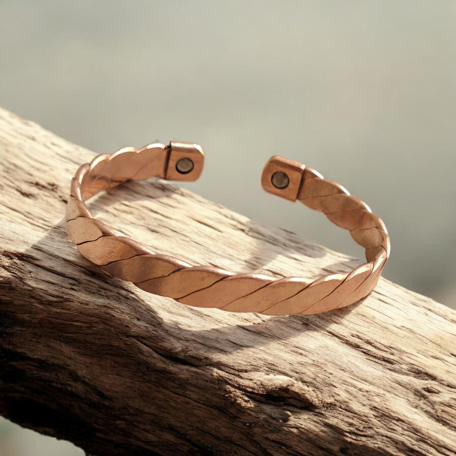 3 Pack Pure Copper Magnetic Bracelet Arthritis Pain Therapy Cuff Heavy Twist