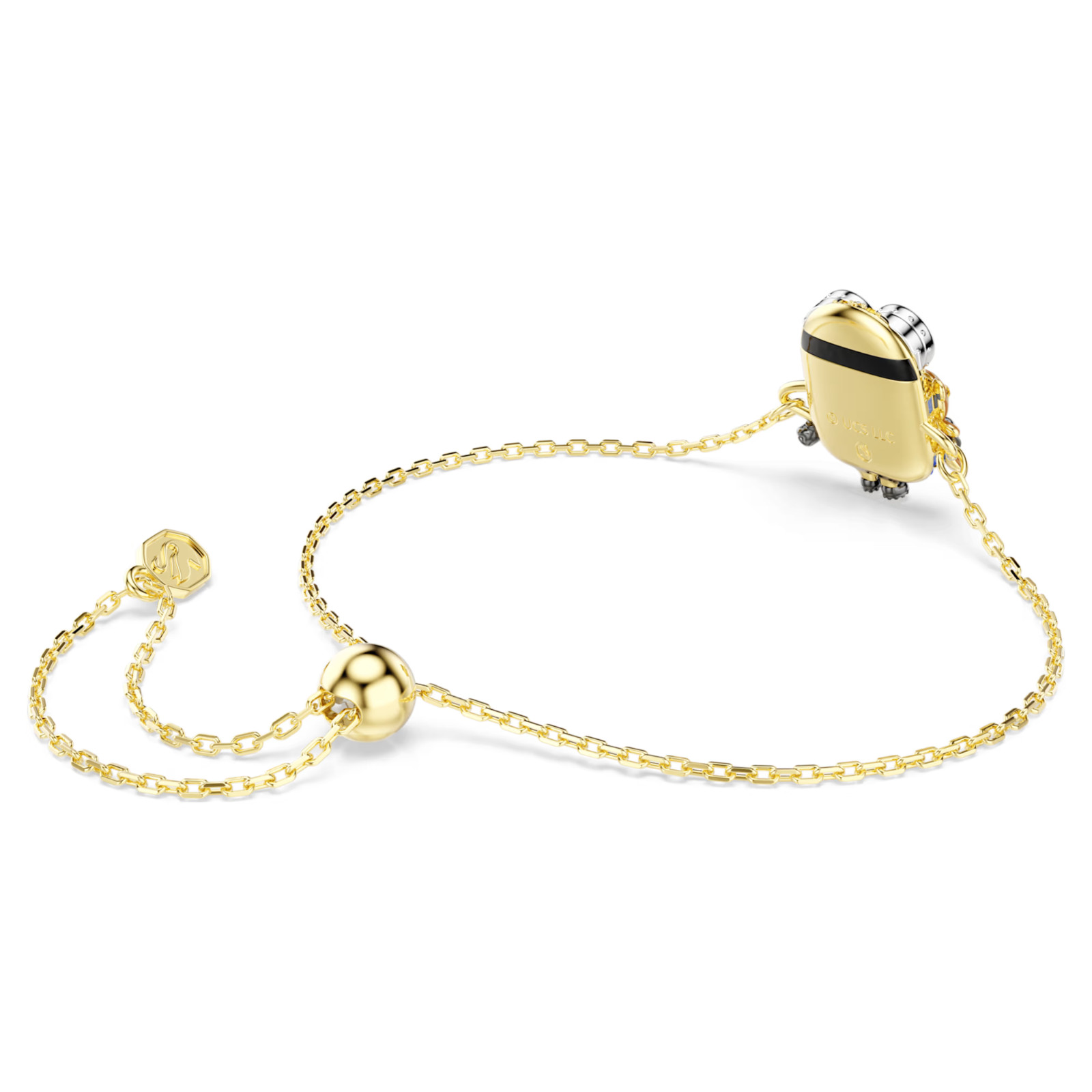 Swarovski Minions Bob bracelet Pavé, Multicolored, Gold-tone plated 5743386