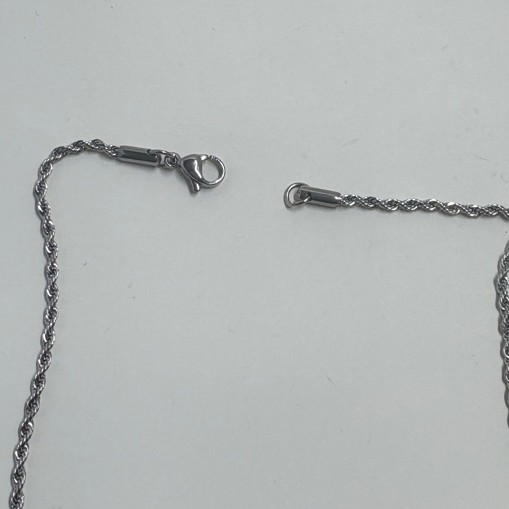 Silver Tone Rope Chain Elephant Pendant Necklace Statement Jewelry