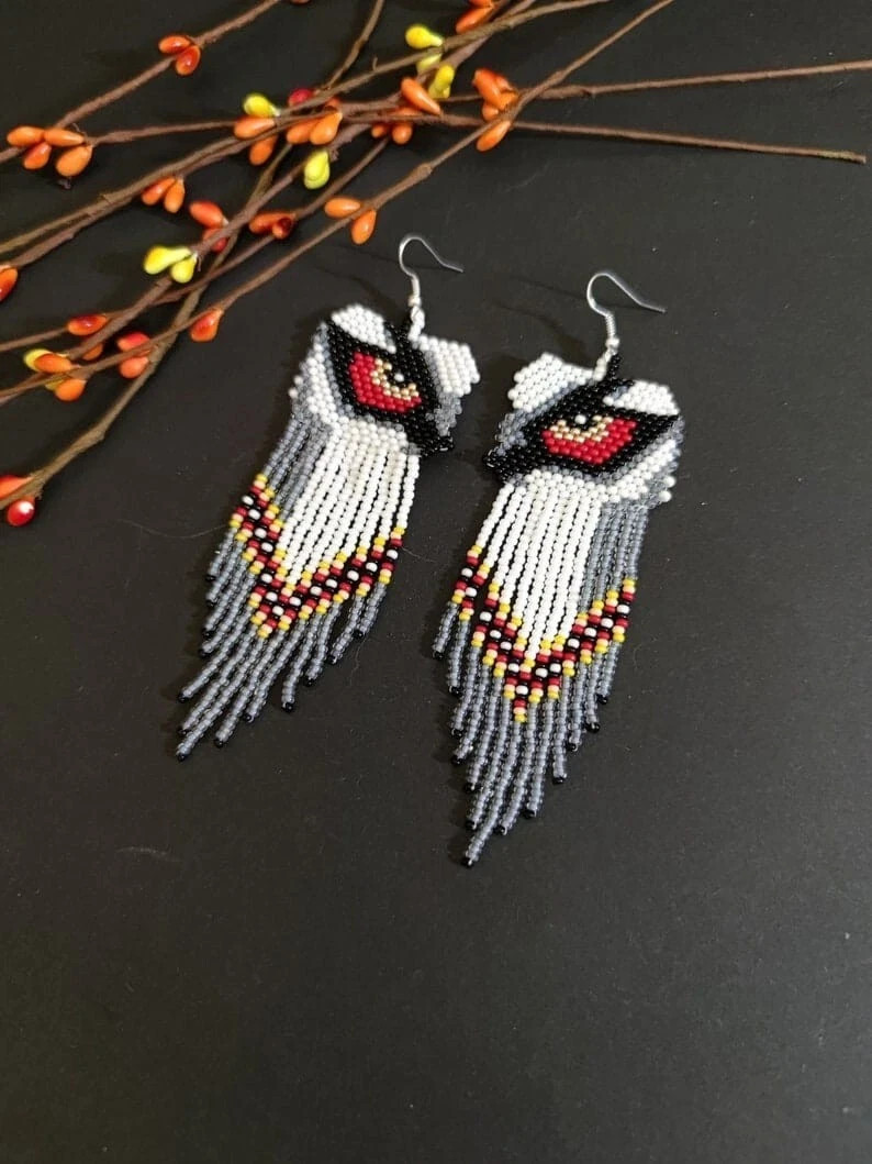 Handmade Seed Bead Fringe Earrings – Long Tassel Beaded Jewelry for Women