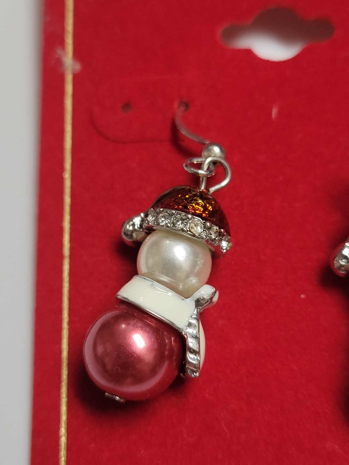 Holiday Lane Silver-Tone Santa Drop Earrings (2021) Brand New Fashion Jewelry