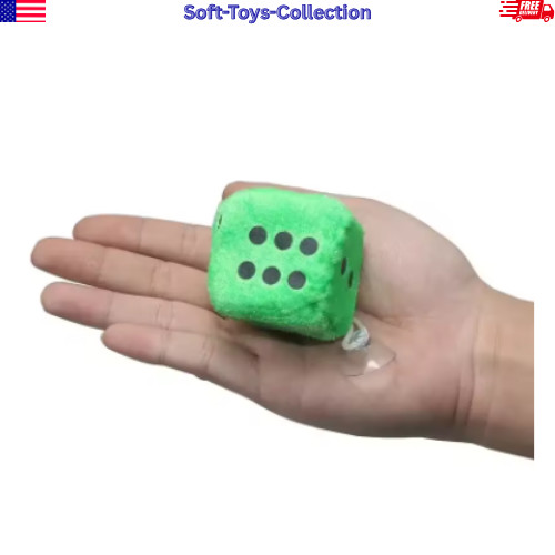 2PCS Fuzzy Dice Car Mirror Hanging Ornament Auto Interior Decor Gift