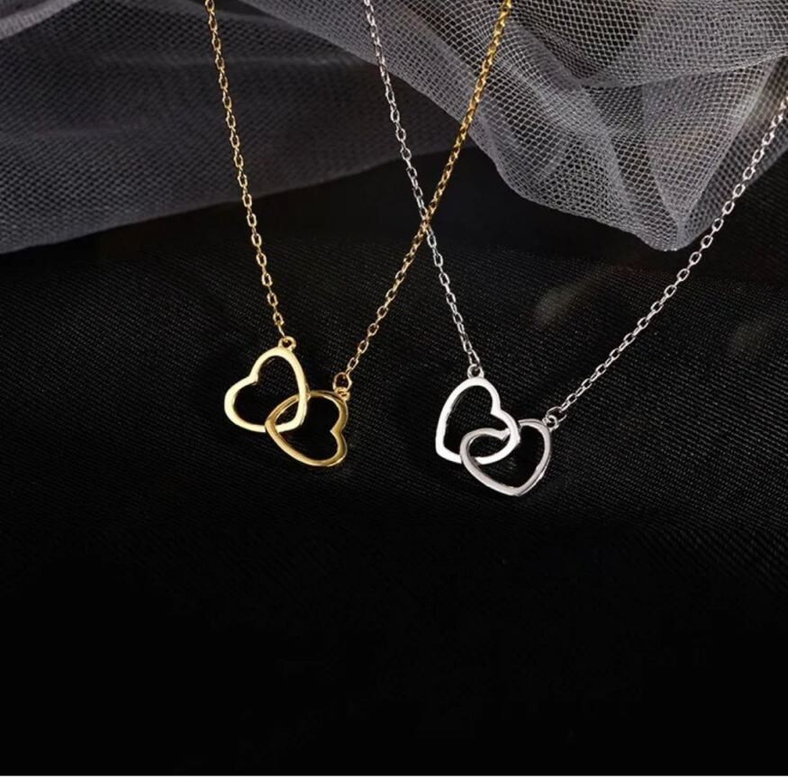 Heart Necklace Silver Gold Birthday/Anniversary Gift Wife/Girlfriend/Soulmate